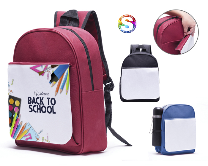 MINI MOCHILA CON SOLAPA PARA SUBLIMACIÓN JUSTIN