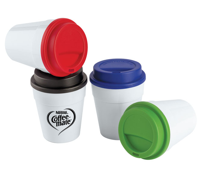 VASO 350 ML CON TAPA DE PLASTICO LATE
