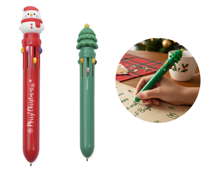 BOLÍGRAFO MULTITINTAS CON FIGURA NAVIDEÑA, CHRISMATIK