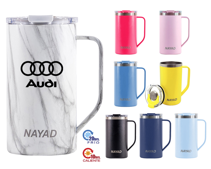 TARRO TÉRMICO DOBLE PARED ACERO INOX 20 OZ NAYAD METRO TALL