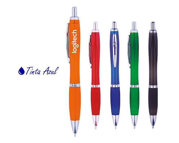 BOLÍGRAFO DE PLÁSTICO AMIRA DE TINTA AZUL