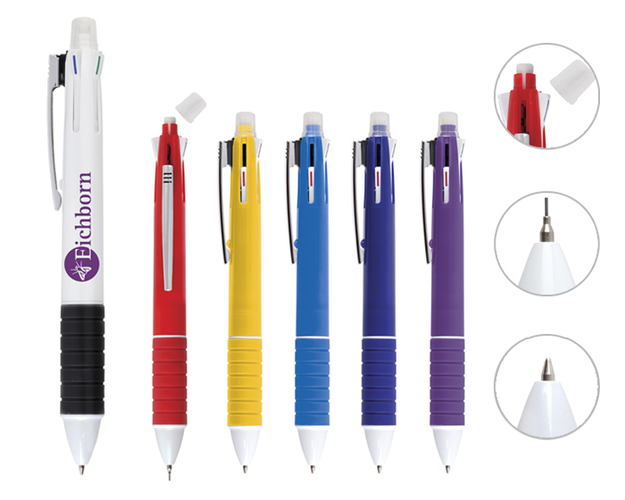 BOLÍGRAFO DE PLÁSTICO MULTI TINTAS BAKÚ