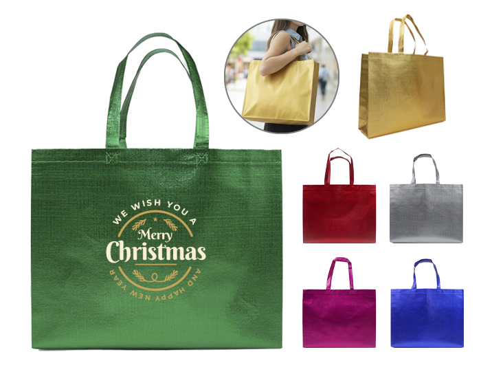 BOLSA DE NONWOVEN METALIZADO GLEAM L