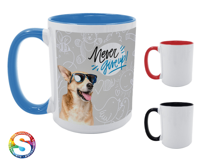TARRO BICOLOR PARA SUBLIMACIÓN 15 OZ DAFNE