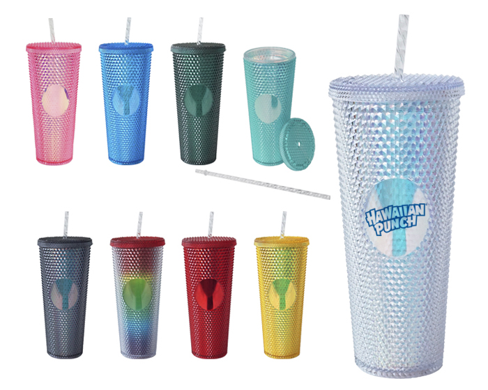 VASO DE PLÁSTICO DOBLE PARED TEXTURIZADO COCONUT