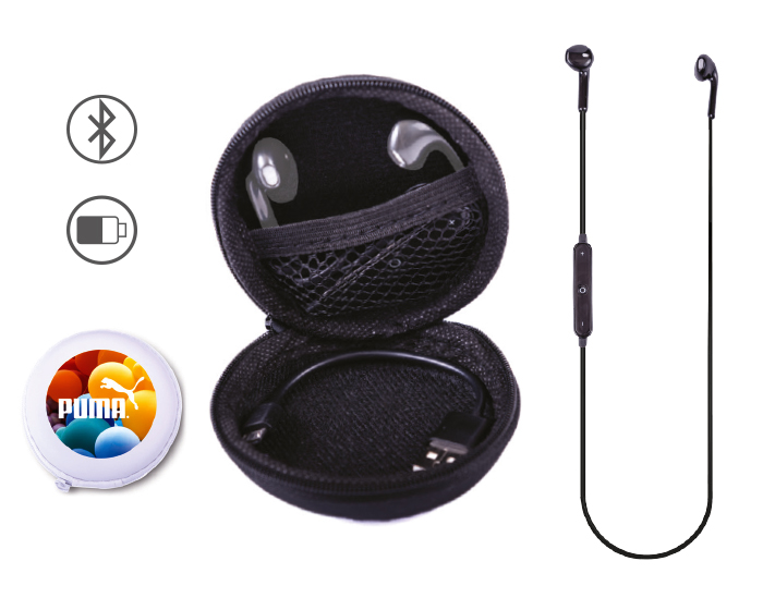 AUDÍFONOS BLUETOOTH MANOS LIBRES CON ESTUCHE PARA GUARDAR SAURUS