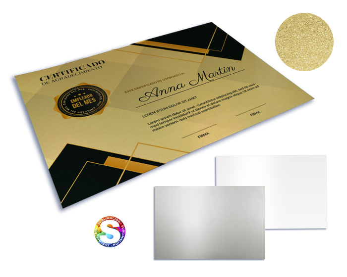 LÁMINA DE ALUMINIO 40*60 BRILLANTE DE SUBLIMACIÓN GLOSSY