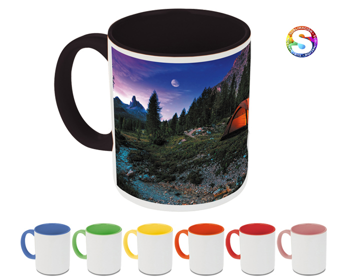 TARRO BICOLOR DE SUBLIMACIÓN 11 OZ ALINE