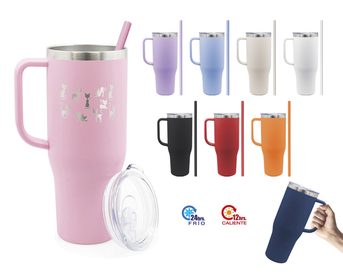 TERMO DE ACERO INOXIDABLE DE 1,200 ML BARNEY