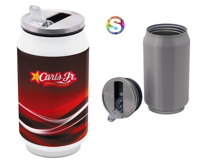 TERMO EN FORMA DE LATA NERIS DE SUBLIMACIÓN 300 ML