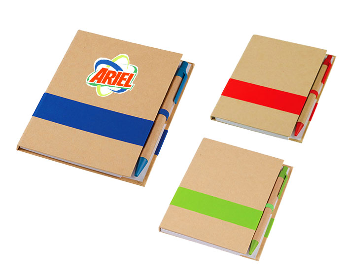 LIBRETA ECOLOGICA CON BOLÍGRAFO MOOD