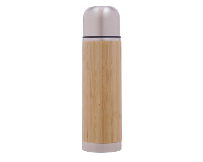 TERMO DE ACERO INOXIDABLE CON BAMBÚ DE 445 ML TATAMI