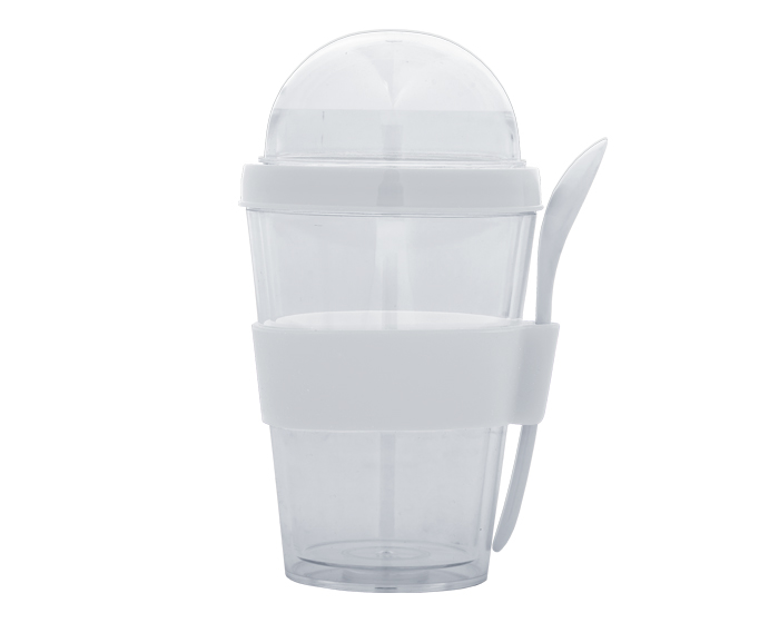 VASO DOBLE PARED DE PLASTICO CON CUCHARA FROYO