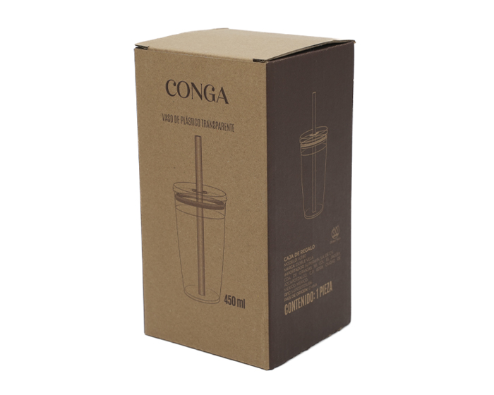 CAJA DE REGALO DE CARTÓN PARA VASO CONGA, CAJA CONGA