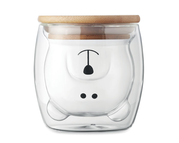 VASO DE VIDRIO DE DOBLE PARED DE 220 ML PIPO