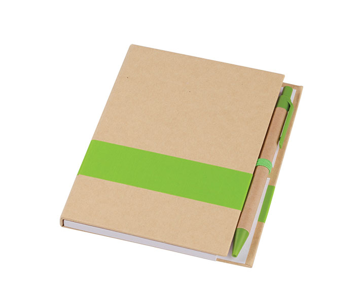 LIBRETA ECOLOGICA CON BOLÍGRAFO MOOD