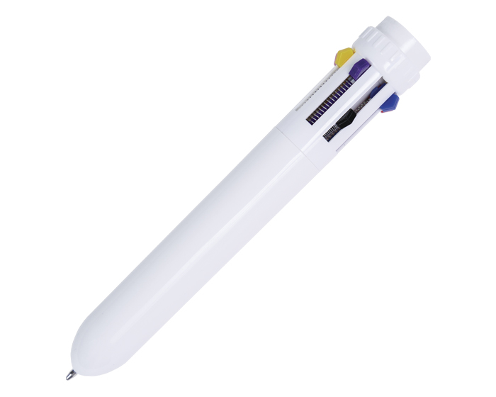 BOLÍGRAFO DE PLÁSTICO MULTI TINTAS ARCOÍRIS
