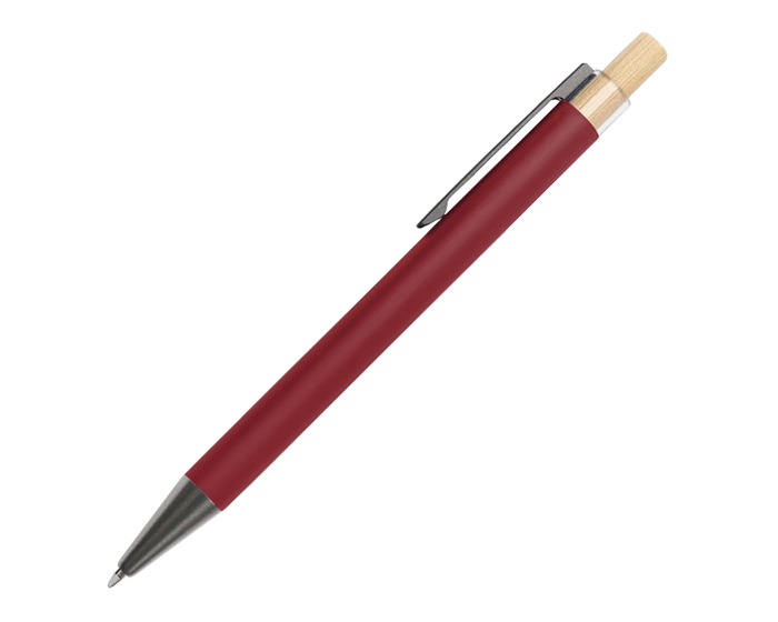 BOLIGRAFO DE ALUMINIO CON BOTON DE BAMBU TEACHER
