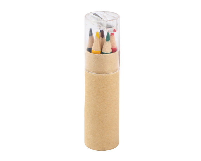 6 LÁPICES DE COLORES CON ESTUCHE COLOREANDO