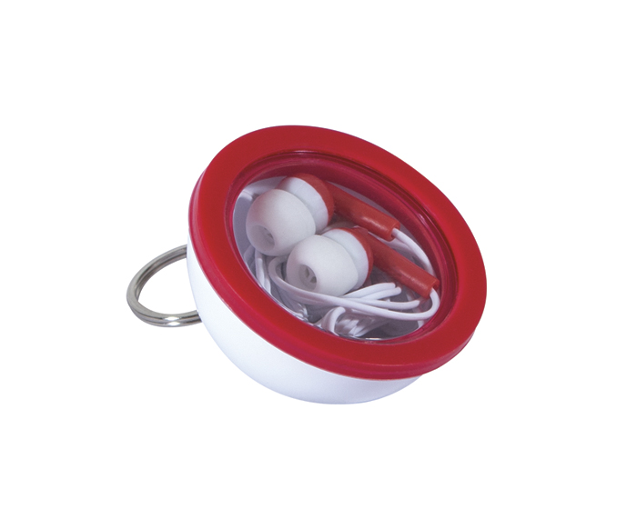 AUDÍFONOS CON ESTUCHE DE CÁPSULA Y ARILLO PARA COLGAR CAPSUL