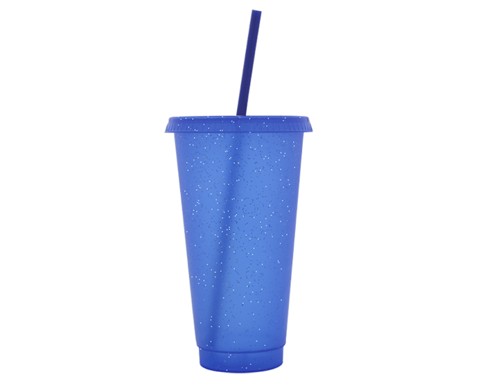 VASO DE PLÁSTICO DE 750 ML GLITTER