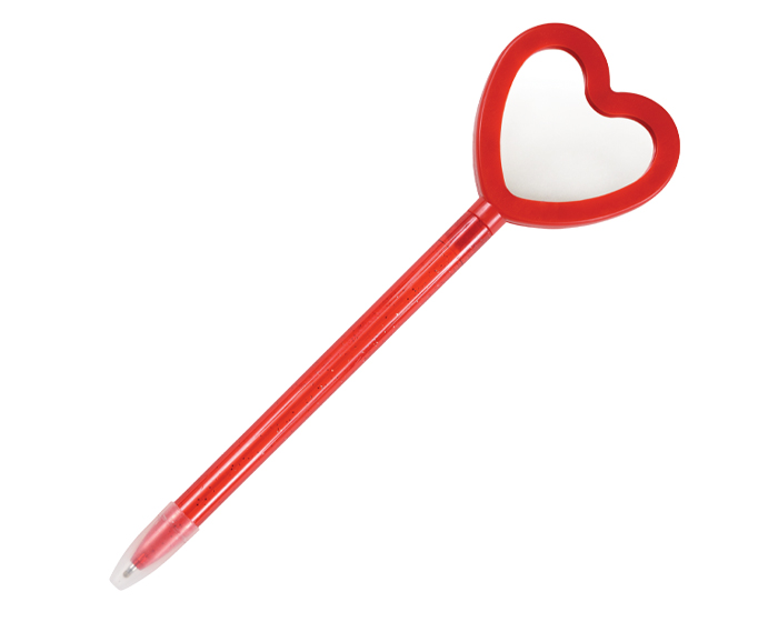 BOLÍGRAFO PLÁSTICO EN FORMA DE CORAZÓN LATIDO